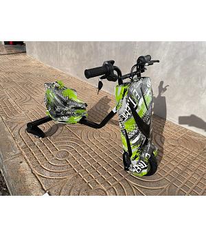 TRICICLO CRAZY DRIFT BIKES 36V, pantalla LCD, VERDE-COLORIDO - Drift-GREEN